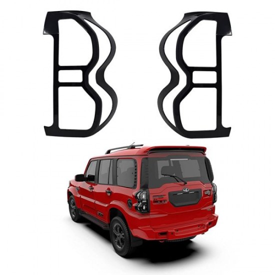  Galio Mahindra Scorpio Tail Light Black Chrome Cover (2017-Onwards)