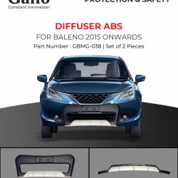 Galio Maruti Suzuki Baleno Car Bumper Diffuser ABS Front & Rear (2015-Onwards) Galio Maruti Suzuki Baleno Car Bumper Diffuser ABS Front & Rear (2015-Onwards)