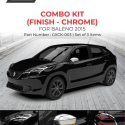  GFX Maruti Suzuki Baleno Chrome Accessories Combo Kit  (Set of 3items)