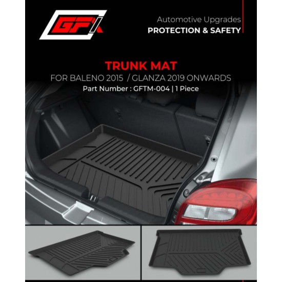 GFX Maruti Suzuki Baleno Trunk Boot Mat Black (2015-Onwards)