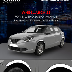 Galio Maruti Suzuki Baleno Wheel Arches Fender Trim Chrome (2015-Onwards) Galio Maruti Suzuki Baleno Wheel Arches Fender Trim Chrome (2015-Onwards)