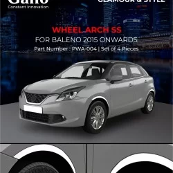 Galio Maruti Suzuki Baleno Wheel Arches Fender Trim Chrome (2015-Onwards)