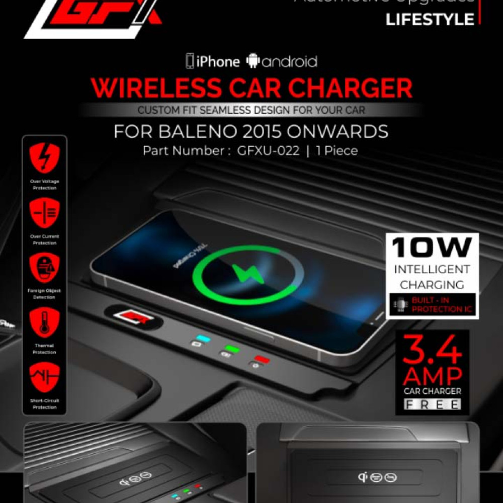 Buy Maruti Suzuki Baleno Wireless Car Charger Accessories