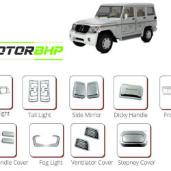 Mahindra Bolero 2011 Chrome Accessories Combo Kit  (Set of 9 items)   Mahindra Bolero 2011 Chrome Accessories Combo Kit  (Set of 9 items)