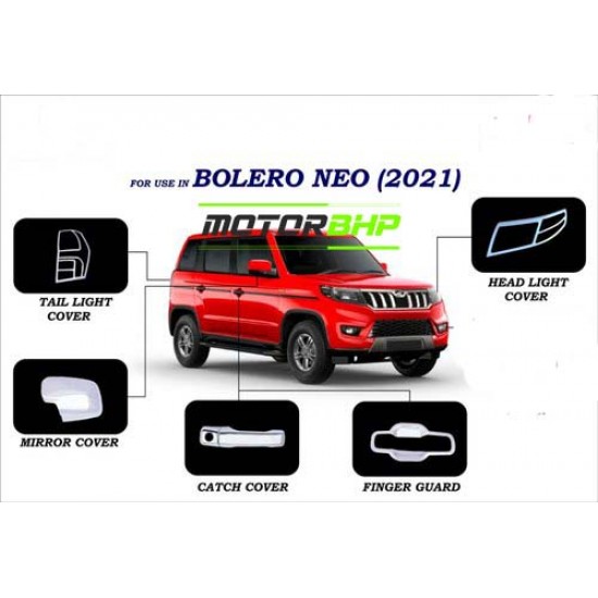  Mahindra Bolero Neo 2021 Chrome Accessories Combo Kit  (Set of 7 items) 