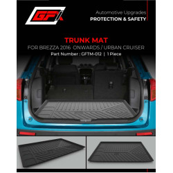 GFX Maruti Suzuki Brezza Trunk Boot Mat Black (2016-Onwards)