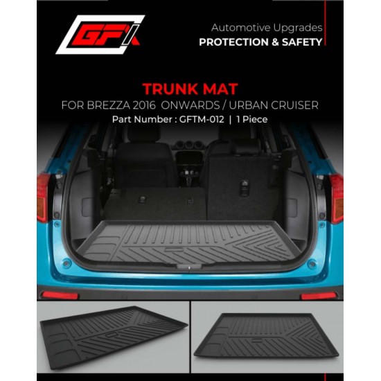 GFX Maruti Suzuki Brezza Trunk Boot Mat Black (2016-Onwards)