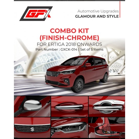  GFX Maruti Suzuki Ertiga Chrome Accessories Combo Kit 19 (Set of 6 items) (2018-Onwards)