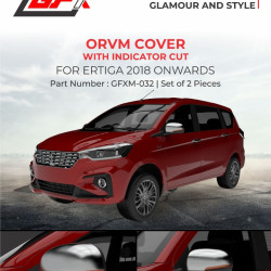 GFX Maruti Suzuki Ertiga OVRM Chrome Cover With Indicators Cuts (2018-Onwards)  GFX Maruti Suzuki Ertiga OVRM Chrome Cover With Indicators Cuts (2018-Onwards)