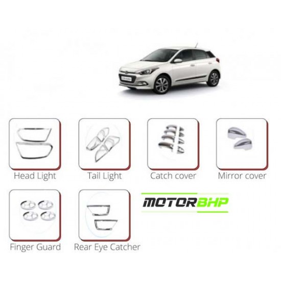 Hyundai i20 Active Chrome Accessories Combo Kit  (Set of 8 items) 