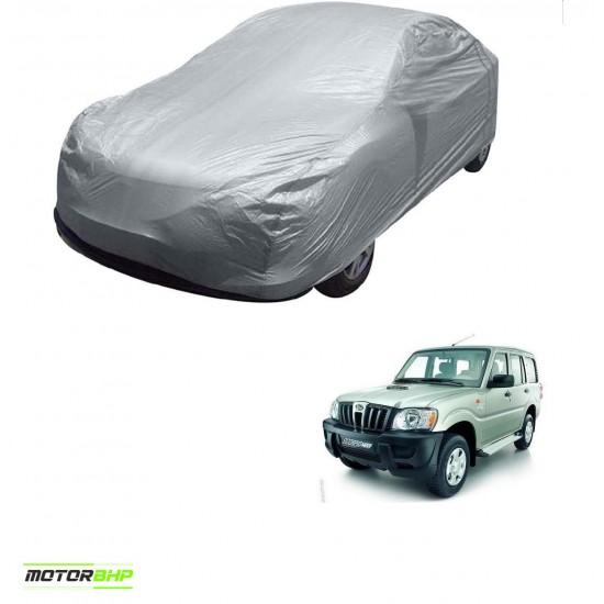 Mahindra Scorpio Body Protection Waterproof Car Cover (Silver)