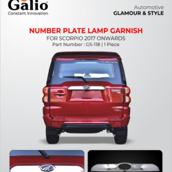 Mahindra Scorpio (2017-Onwards) Number Plate Lamp Garnish Mahindra Scorpio (2017-Onwards) Number Plate Lamp Garnish