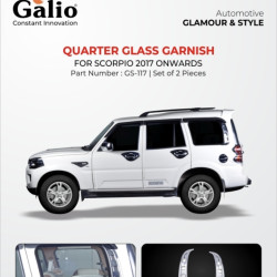 Mahindra Scorpio Quarter Glass Chrome Garnish (2017-Onwards)  Mahindra Scorpio Quarter Glass Chrome Garnish (2017-Onwards)