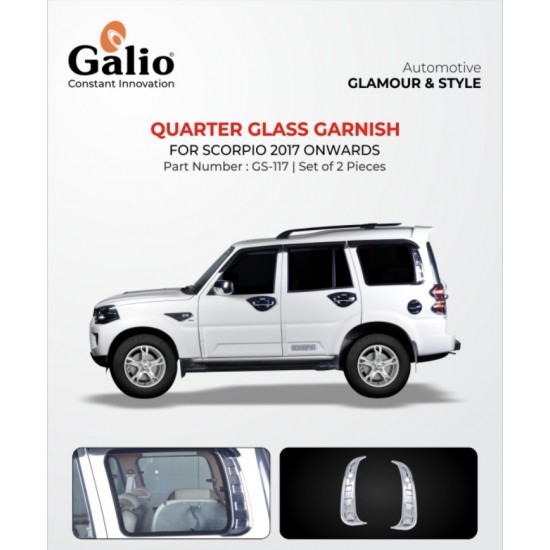  Mahindra Scorpio Quarter Glass Chrome Garnish (2017-Onwards)