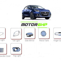 Maruti Suzuki Dzire 2020 Chrome Accessories Combo Kit  (Set of 7 items)   Maruti Suzuki Dzire 2020 Chrome Accessories Combo Kit  (Set of 7 items)