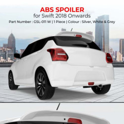 Galio Maruti Suzuki Swift Spolier ABS (2018-Onwards) White Galio Maruti Suzuki Swift Spolier ABS (2018-Onwards) White