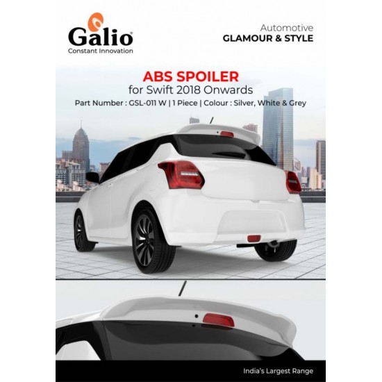 Galio Maruti Suzuki Swift Spolier ABS (2018-Onwards) White