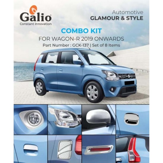  Galio Maruti Suzuki WagonR Chrome Accessories Combo Kit (Set of 8items) (2019-Onwards)