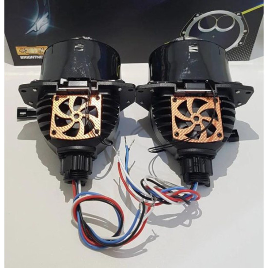 AES Double Laser UX2 Bi-Led 3 Inch 140watt Headlight Projector