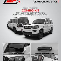 Mahindra Scorpio Black Chrome Accessories Combo Kit 10 (Set of 4 items) (2017-Onwards) Mahindra Scorpio Black Chrome Accessories Combo Kit 10 (Set of 4 items) (2017-Onwards)