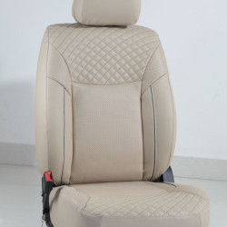 Motorbhp Leatherette Seat Covers Custom Bucket Fit Beige  Motorbhp Leatherette Seat Covers Custom Bucket Fit Beige