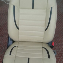 Motorbhp Leatherette Seat Covers Custom Bucket Fit Beige with Black Outline (Design 7) Motorbhp Leatherette Seat Covers Custom Bucket Fit Beige with Black Outline (Design 7)