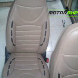 Motorbhp Leatherette Seat Covers Custom Bucket Fit Beige with Black Outline (Design 8) Motorbhp Leatherette Seat Covers Custom Bucket Fit Beige with Black Outline (Design 8)