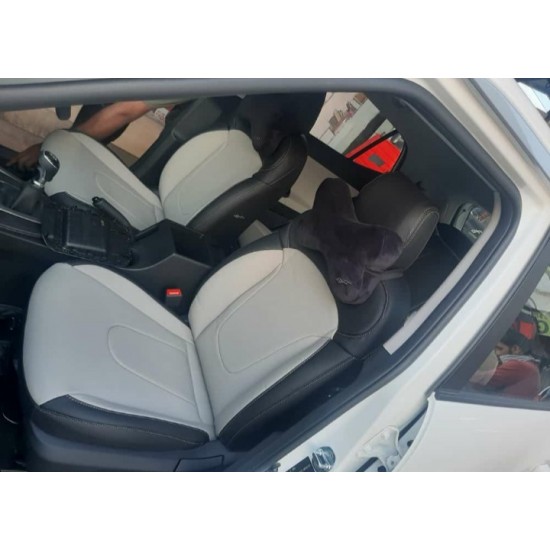 Motorbhp Leatherette Seat Covers Custom Bucket Fit Black With Beige (Design 5) Motorbhp Leatherette Seat Covers Custom Bucket Fit Black With Beige (Design 5)