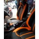 Motorbhp Leatherette Seat Covers Custom Bucket Fit Black With Orange (Design 5) Motorbhp Leatherette Seat Covers Custom Bucket Fit Black With Orange (Design 5)