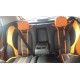 Motorbhp Leatherette Seat Covers Custom Bucket Fit Black With Orange (Design 5)