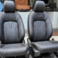 Motorbhp Leatherette Seat Covers Custom Bucket Fit Black With Red Thread Motorbhp Leatherette Seat Covers Custom Bucket Fit Black With Red Thread