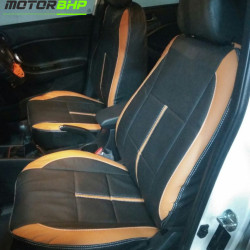 Motorbhp Leatherette Seat Covers Custom Bucket Fit Black With Orange  (Design 11) Motorbhp Leatherette Seat Covers Custom Bucket Fit Black With Orange  (Design 11)
