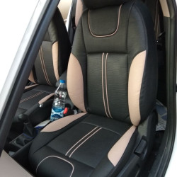 Motorbhp Leatherette Seat Covers Custom Bucket Fit Black With Beige Motorbhp Leatherette Seat Covers Custom Bucket Fit Black With Beige