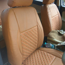 Motorbhp Leatherette Seat Covers Custom Bucket Fit Brown (Design 2) Motorbhp Leatherette Seat Covers Custom Bucket Fit Brown (Design 2)