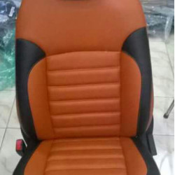 Motorbhp Leatherette Seat Covers Custom Bucket Fit Orange With Black (Design 4) Motorbhp Leatherette Seat Covers Custom Bucket Fit Orange With Black (Design 4)