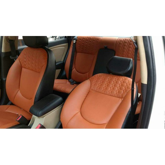 Motorbhp Leatherette Seat Covers Custom Bucket Fit Tan