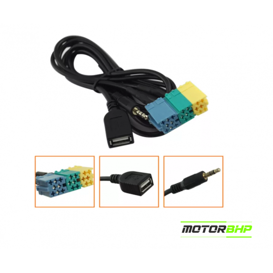 TATA Nexon USB & AUX Cable For OEM Stereo ( Female )