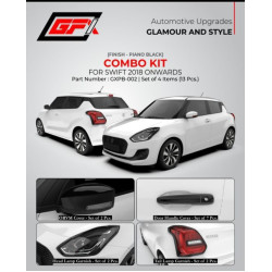 Maruti Suzuki Swift Black Chrome Accessories Combo Kit (Set of 4 items) (2018-Onwards)